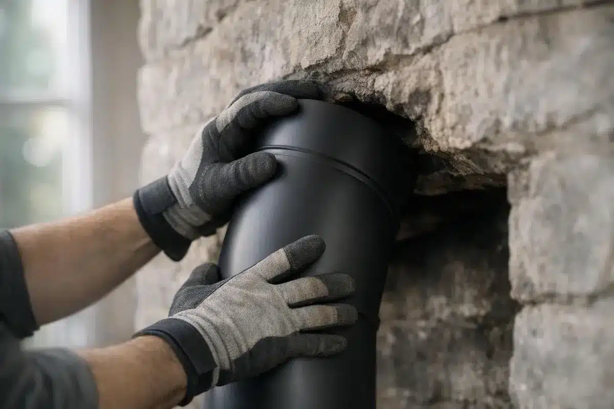 installer poêle à bois dans cheminée ancienne