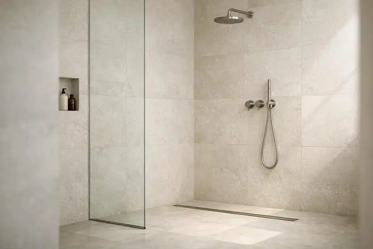 douche italienne dimension éclaboussures