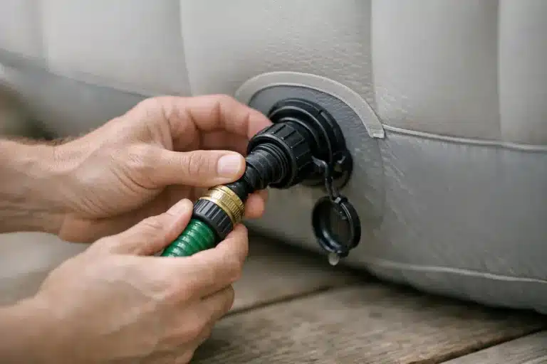 comment vider un spa avec tuyau d'arrosage